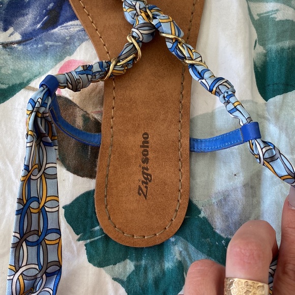 Chain print zigi soho ankle wrap sandals - Picture 2 of 9